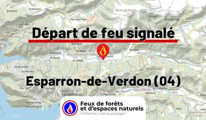 Incendie à Esparron-de-Verdon (04) : le feu est éteint