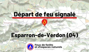 Incendie à Esparron-de-Verdon (04) : le feu est éteint