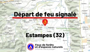 Incendie à Estampes (32) : le feu est éteint