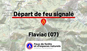 Incendie à Flaviac (07) : le feu est éteint