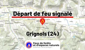 Incendie à Grignols (24) : le feu est éteint