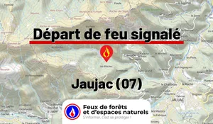 Incendie à Jaujac (07) : le feu est éteint