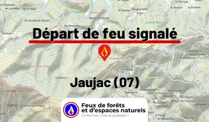 Incendie à Jaujac (07) : le feu est éteint