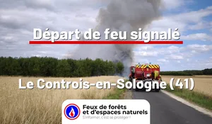Incendie à Le Controis-en-Sologne (41) : le feu est éteint