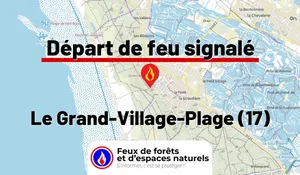 Incendie à Le Grand-Village-Plage (17) : le feu est éteint