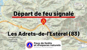 Incendie à Les Adrets-de-l'Estérel (83) : le feu est éteint
