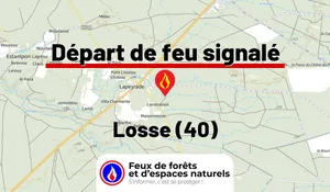 Incendie à Losse (40) : le feu est éteint