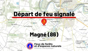Incendie à Magné (86) : le feu est éteint