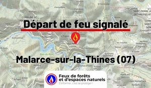 Incendie à Malarce-sur-la-Thines (07) : le feu est éteint