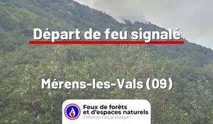 Incendie à Mérens-les-Vals (09) : le feu est éteint