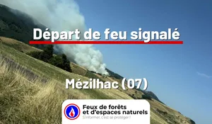 Incendie à Mézilhac (07) : le feu est éteint