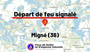 Incendie à Migné (36) : le feu est éteint