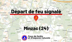 Incendie à Minzac (24) : le feu est éteint