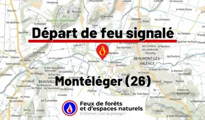Incendie à Montéléger (26) : le feu est éteint