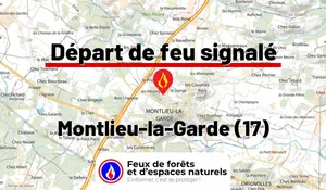Incendie à Montlieu-la-Garde (17) : le feu est éteint