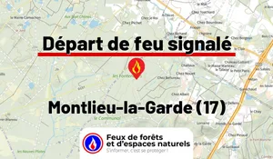 Incendie à Montlieu-la-Garde (17) : le feu est éteint