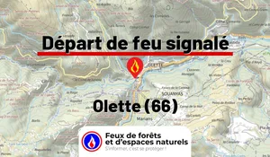 Incendie à Olette (66) : le feu est éteint