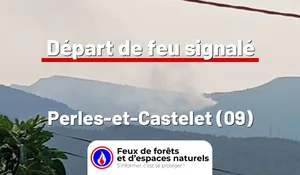 Incendie à Perles-et-Castelet (09) : le feu est éteint