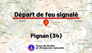 Incendie à Pignan (34) : le feu est éteint