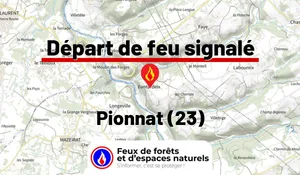 Incendie à Pionnat (23) : le feu est éteint
