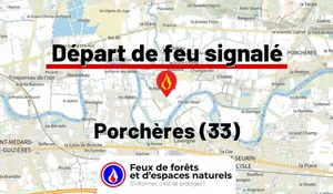 Incendie à Porchères (33) : le feu est éteint