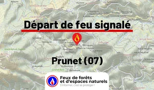 Incendie à Prunet (07) : le feu est éteint
