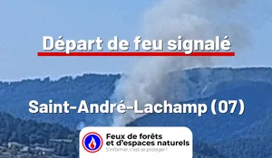 Incendie à Saint-André-Lachamp (07) : le feu est éteint
