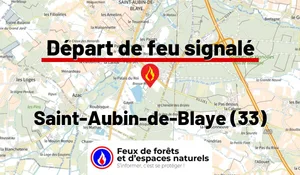 Incendie à Saint-Aubin-de-Blaye (33) : le feu est éteint