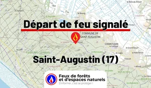 Incendie à Saint-Augustin (17) : le feu est éteint