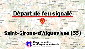 Incendie à Saint-Girons-d'Aiguevives (33) : le feu est éteint