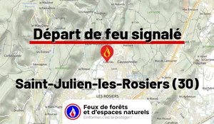 Incendie à Saint-Julien-les-Rosiers (30) : le feu est éteint