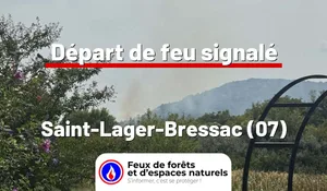 Incendie à Saint-Lager-Bressac (07) : le feu est éteint