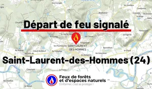 Incendie à Saint-Laurent-des-Hommes (24) : le feu est éteint