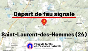Incendie à Saint-Laurent-des-Hommes (24) : le feu est éteint