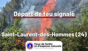 Incendie à Saint-Laurent-des-Hommes (24) : le feu est éteint