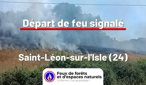 Incendie à Saint-Léon-sur-l'Isle (24) : le feu est éteint