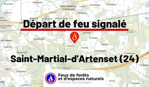 Incendie à Saint-Martial-d'Artenset (24) : le feu est éteint