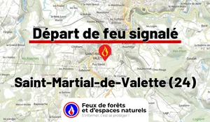 Incendie à Saint-Martial-de-Valette (24) : le feu est éteint