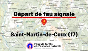 Incendie à Saint-Martin-de-Coux (17) : le feu est éteint