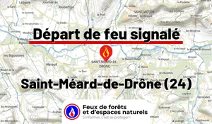 Incendie à Saint-Méard-de-Drône (24) : le feu est éteint