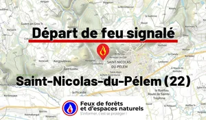 Incendie à Saint-Nicolas-du-Pélem (22) : le feu est éteint