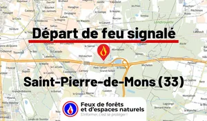 Incendie à Saint-Pierre-de-Mons (33) : le feu est éteint
