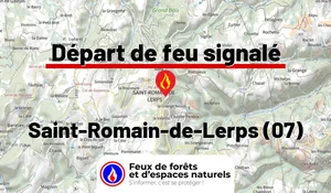 Incendie à Saint-Romain-de-Lerps (07) : le feu est éteint