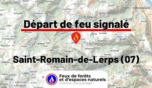 Incendie à Saint-Romain-de-Lerps (07) : le feu est éteint