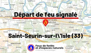 Incendie à Saint-Seurin-sur-l'Isle (33) : le feu est éteint