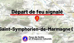 Incendie à Saint-Symphorien-de-Marmagne () : le feu est éteint