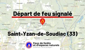 Incendie à Saint-Yzan-de-Soudiac (33) : le feu est éteint