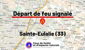 Incendie à Sainte-Eulalie (33) : le feu est éteint