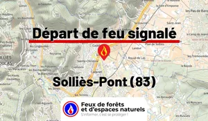 Incendie à Solliès-Pont (83) : le feu est éteint