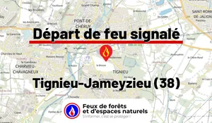 Incendie à Tignieu-Jameyzieu (38) : le feu est éteint